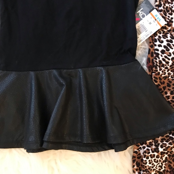 Toddler Peplum Top & Leopard Leggings 3T/3 - Picture 3 of 8